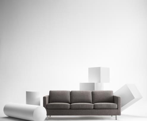 Fredrik, þriggja sæta, króm, Tosca 24