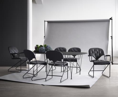 Inter-borðstofuborð, svart